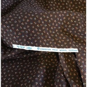 Vintage VIP Cranston Brown Floral Fabric